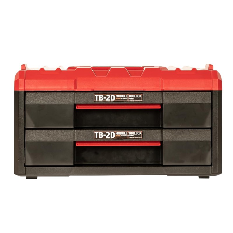 SHUTER 2-Tier Stackable Tool Box with Drawers, ABS Plastic Storage