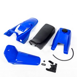 SUNQIAO PW80 Plastic Kit, Tank Seat Gas Cap Petcock Chain Guard for yamaha PW80 PY80 PEEWEE Y-Zinger 80 Kid Bikes (Blue)