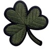 Irish Clover Dark Green Lucky Shamrock Irish Applique Embroidered Velcro