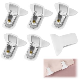 6Pcs Duvet Clips & Bed Sheet Clips,Durable Duvet Cover Clips Bedding Fasteners,Strong Hold Padded Fasteners to Prevent Comforter Shifting Without pins,Bedding Accessories for Hotel,Home,Salon Use