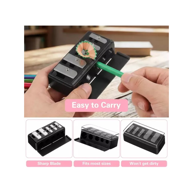 여성용 울리가이 2 PCS 5 홀 메이크업 펜슬 샤프너 립