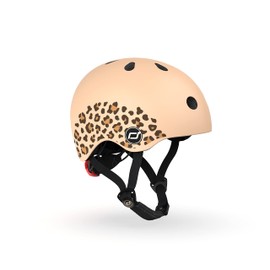 Scoot & Ride Unisex Youth Leopard Print Scoot and Ride Helmet, XXS-S (45-51 cm), Leopard