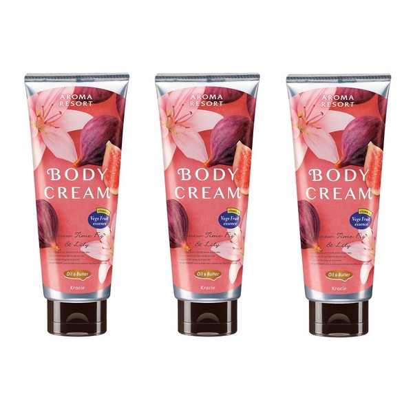 [Bulk Purchase] Aroma Resort Body Cream RT Figure & Lily, 6.1 oz (170 g) x 3