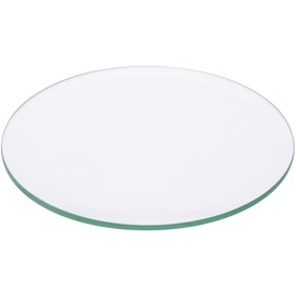 Plymor 5" Round, 5mm Thick Beveled Clear Glass Circle, Pack of 6
