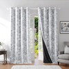 Beauoop Floral 100% Blackout Curtains 96 Inches Long 2 Panels