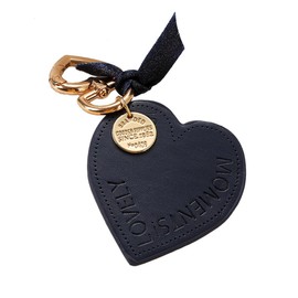 Z'mura Heart Key Holder, Smartphone, Cute, Stylish, Ribbon, Medal, Backpack, Bag, Decorative, Charm, Simple, Pair, Matching Gift, Strap, Color, blue (navy blue)