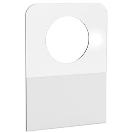 DGJM 7/8" X 1-1/4" Round Hole Self Adhesive Hanging Tabs Duty Clear Plastic Hang Tags Hook for Store Retail Display Tab 300 Pcs