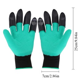 RZJZGZ 2 Pairs Garden Gloves with Claws for Women and Men Both Hands Waterproof Gardening Work Gloves Quick & Easy to Digging & Planting Safe Rubber Gloves for Home Working