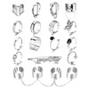 ZELORES 16Pcs Vintage Silver Knuckle Rings for Women Adjustable Open