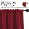 NICETOWN - Cortinas Opacas con Bolsillo para cortinero (Rojo, 1