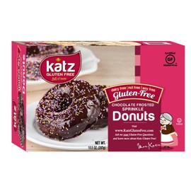 Katz Gluten Free Chocolate Frosted Sprinkle Donuts | Dairy Free, Nut Free, Soy Free, Gluten Free | Kosher (6 Packs of 6 Donuts, 10.5 Ounce Each)