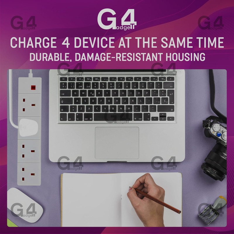 G4GADGET 4 Gang Extension Lead – 5 Metre Long Power