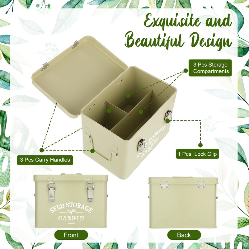 Maitys Seed Storage Container Box with Lid Garden Seed Packet