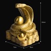 BRABUD Brass Chinese Zodiac Ingots Snake Statue Home Decoration Collectibles