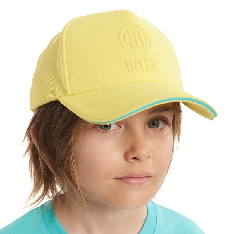 Inter Embossed Cap Visor Unisex Adult, yellow