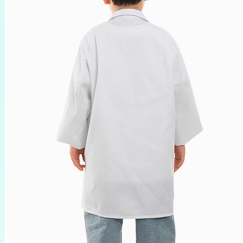 Children Laboratory Coats Turn Down Collar Adjustable Realistic Role Play