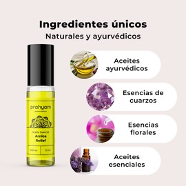 Aceite Esencial de Aromaterapia Arnica para Migrana, Migraine Relief y Cabeza - Difusor de Aceites Esenciales para la Piel - Regalos para Mujer Cumpleaños - Roll On de 10 ml - PRAHYAM AYURTHECARY