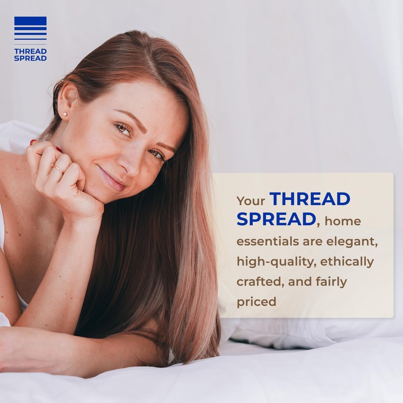 THREAD SPREAD 100% Egyptian Cotton Split King Sheets Sets for