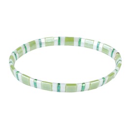 KELITCH Women's Bracelets Tila Beads Miyuki Beads Golden Beads Elastic Wrap for Adjustment Stackable Fashion Jewellery Set for Women