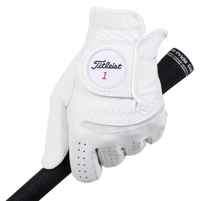 TITLEIST PermaSoft Glove Men's, White, M/L