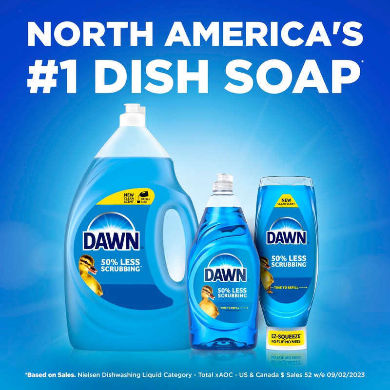 Dawn Ultra EZ-Squeeze Dish Soap Liquid, Dishwashing Liquid, Grease Removal,