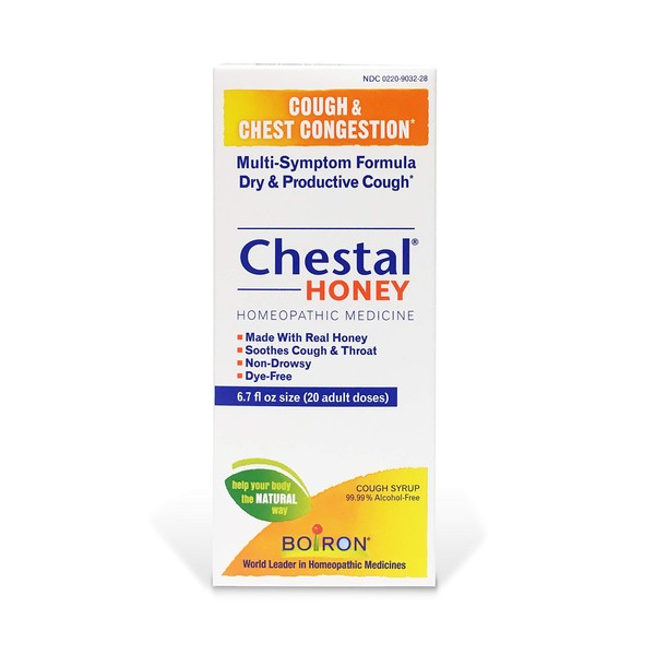 Boiron Chestal Honey Adult Cough Syrup, 6.7 Ounce, Homeopathic Medicine for Cough and Chest Congestion - 4 Pack