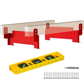Zozen Chainsaw Mill Guide Rail Lumber Metal Brackets, 2 Pack Brackets with Level & Screws , Used for 2x4 Lumber and 3-36 inch Diameter Logs, Good Helper for Chainsaw Mill.