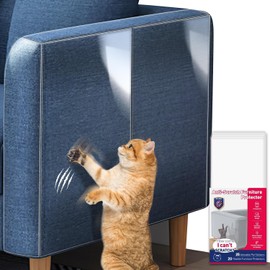 【NO PINS】 Eosarcu Cat Scratch Furniture Protector -20 Pack Single Side Couch Protector from Cat Claws, Premium Cat Couch Protector with Strong Stickiness, Anti Scratch Furniture Protector