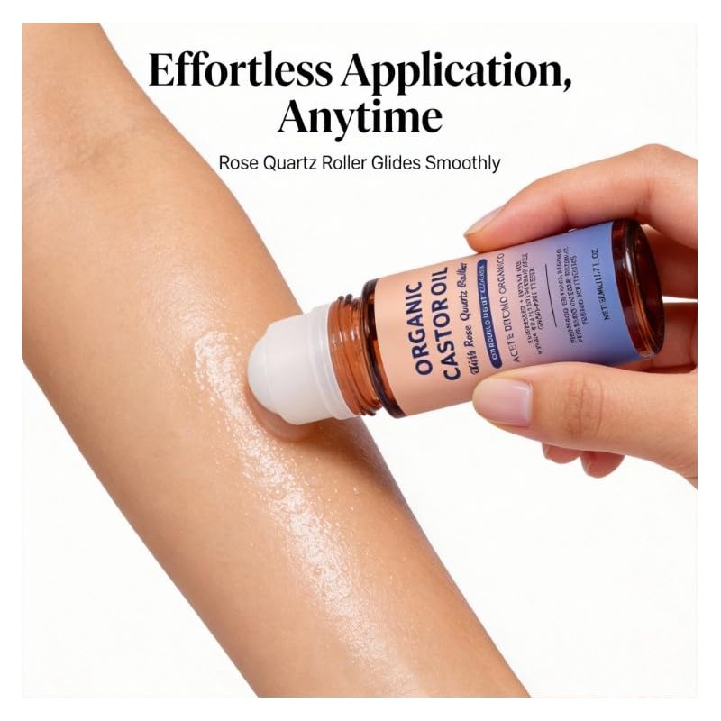 Cold Pressed Castor Oil Roll-On | 100% Pure Hexane-Free Castor