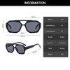 YAMEIZE 70s Retro Double Bridge Pilot Sunglasses for Men and