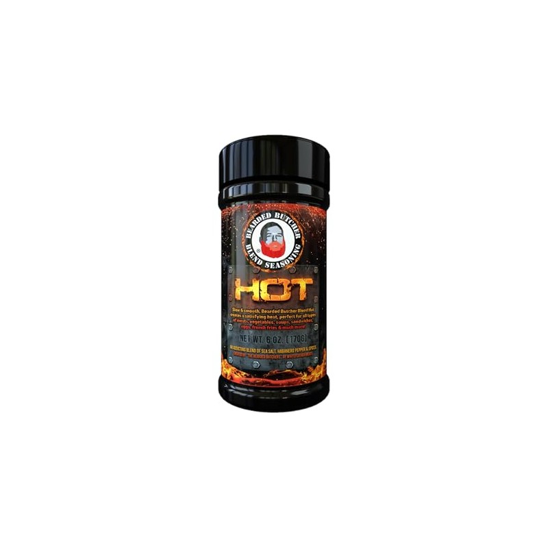 Bearded Butchers Hot Blend Seasoning, 6 oz Shaker - Habanero