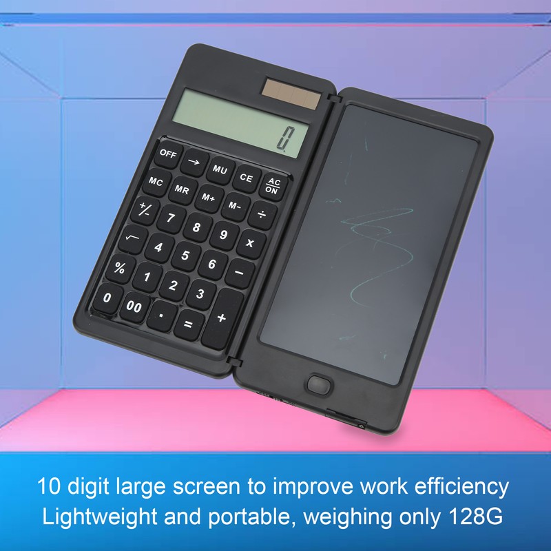 Calculator Notepad 10 Digit Display Dual Power Drive 128g Multifunction