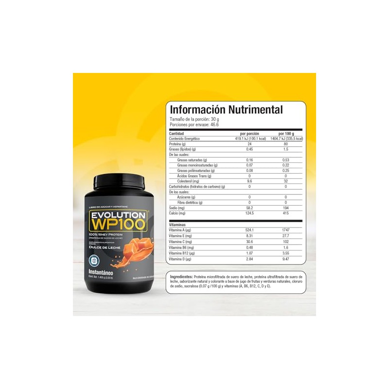 EVOLUTION, Protena de Suero de Leche, WP100, Whey Protein, 18