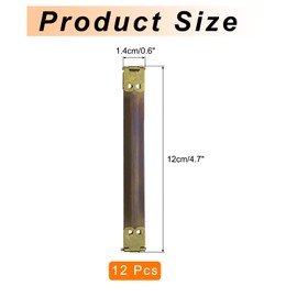 sourcing map 12Pcs Metal Internal Flex Frame, 12cm/4.7" Coin Purse Frame Handbag Hinges Clip for Wallet Bag DIY Craft Sewing Purse Making, Bronze