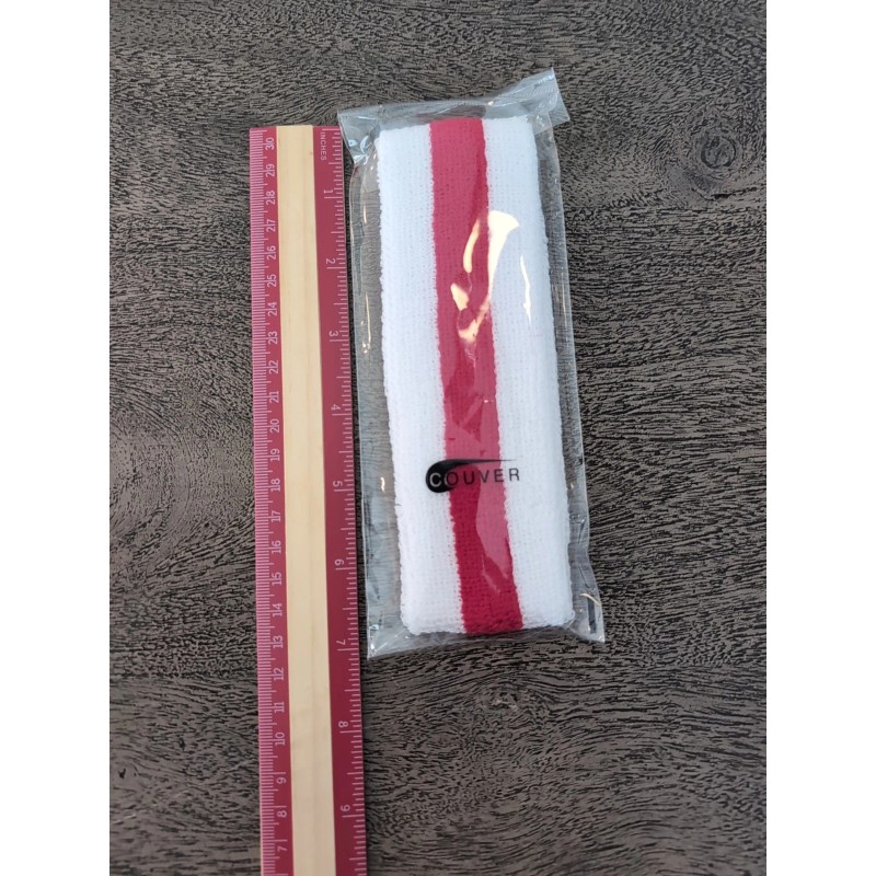 Couver 2 Color White Sport Head Sweatband Terry Cloth Headband