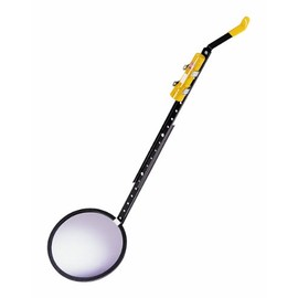 See All DUC-18C Delux Round Convex Inspection Security Mirror with Wheel, 18" Diameter