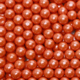 Shimmer Gumballs - Orange Candy Bubble Gum for Kids - Pearl Orange Gumballs 45 pcs 3.5 oz Chewing Gum - Nostalgic Valentines Candy for Party Favors Easter Basket & Sweet Treats, 16mm (0.62 inch)