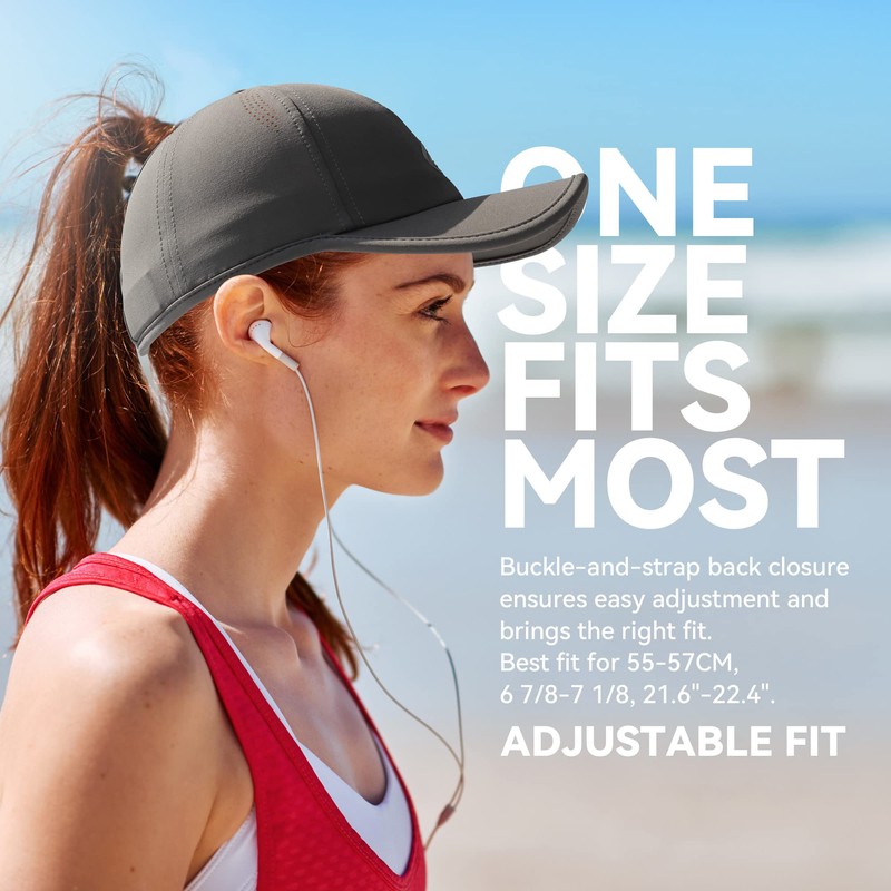 Gisdanchz Women's Performance Adjustable Fit Baseball Cap with Ponytail Hole,