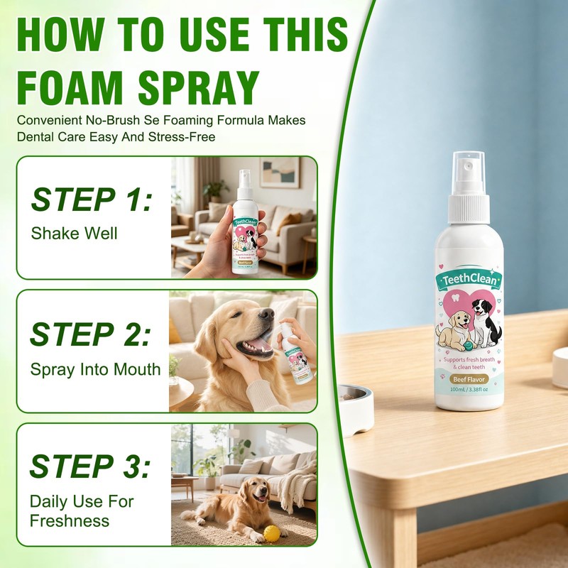 Dentaclean for Dogs & Cat, Advanced Dental Spray, No Brushing,