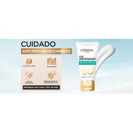 Protector Solar L'Oréal Paris UV Defender con Color Medio FPS50+ 40g