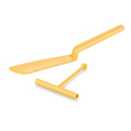 Tescoma Crepe Turner mit Querstange, Plastik, gelb, 34.7 x 14 x 5.5 cm