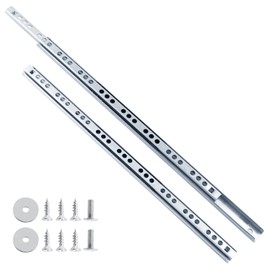 Uenhoy 1 Pair Drawer Slides 12.2" Full Extension Slide Track Rail Ball Bearing Two Way Drawer Slides (17mm x 310mm)