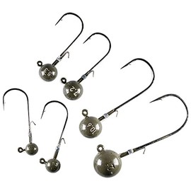 Tungsten Jig Heads, LMAB Lead-Free Jig Hook Set, for Rubber Fish & Rubber Bait, for Fishing for Bass, Zander & Pike, All Sizes and Weights (Hook Size 3/0, 7.2 grams)
