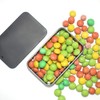 Gere 6 Pack Metal Rectangular Sliding Lid Tin Boxes Black,