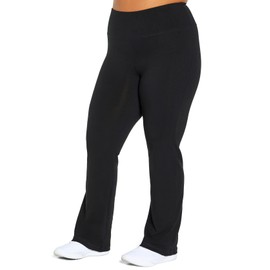 Marika Women's Standard Plus Size Carrie Tummy Control Pant, Black, 3X