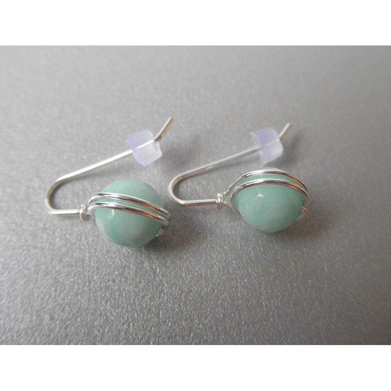 Noble Earrings Jade Mint Silver-Plated