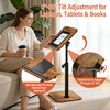 Relahous 360° Swivel TV Tray Table with 0-90° Tilt Top,