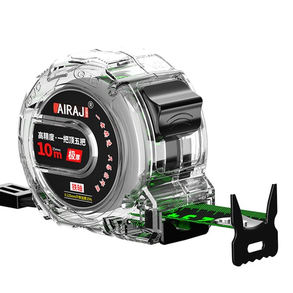 10M Fluorescent Steel Tape Measure - Retractable Steel Precision Measuring