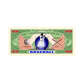 Baseball Million Dollar Bill Funny Money - Comes in Currency Holder - Best Gift for Baseball Fans
