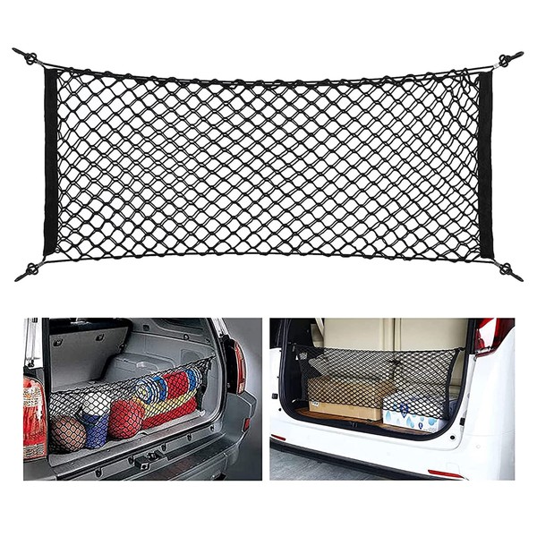 Twilight Garage Universal Rear Cargo Net, Stretchable Elastic Nylon Truck
